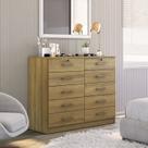 Cômoda para Quarto 10 Gavetas Londres Bege/Mel Cômoda para Quarto 10 Gavetas Londres Bege/Mel