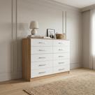 Cômoda para Quarto 10 Gavetas Premium Branco e Demolição Yescasa