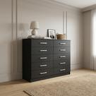 Cômoda para Quarto 10 Gavetas Premium Preto Yescasa