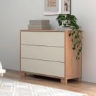 Cômoda para Quarto 105cm 3 Gavetas MDF Dalla Costa Casa Lar