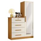 Cômoda Para Quarto 109cm 1 Porta Belize Plus Off/Cinamomo - Albatroz