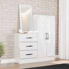 Cômoda para Quarto 1,15m 2 Portas e 3 Gavetas com Espelho