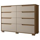Cômoda Para Quarto 147cm Com 8 Gavetas Parma Carvalho/Fendi Z17 - Mpozenato