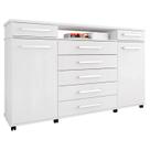 Cômoda para Quarto 2 Portas 7 Gavetas London D02 Branco - Mpozenato