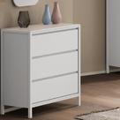 Cômoda para Quarto 3 Gavetas Madeira Maciça Modena