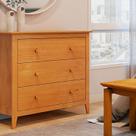 Cômoda para Quarto 3 Gavetas Madeira Maciça Nest
