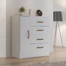 Cômoda para Quarto 4 Gavetas 01 Porta Lite
