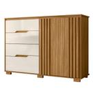 Cômoda Para Quarto 4 Gavetas 147cm Gênova M07 Freijó/Off White - Mpozenato