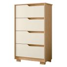 Cômoda para Quarto 4 Gavetas 70cm Sole Flex Off/Freijó - Albatroz