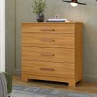 Cômoda para Quarto 4 Gavetas 90,4cm com Organizador de Jóias Dakota