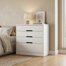 Cômoda para Quarto 4 Gavetas 94x91cm Gold Branco