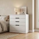 Cômoda para Quarto 4 Gavetas 94x91cm Gold Branco