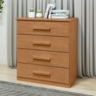 Cômoda para Quarto 4 Gavetas Puxadores Cromados Moderno Baião 88cm Marrom Amêndoa Clean Cômoda para Quarto 4 Gavetas Puxadores Cromados Moderno Baião 88cm Marrom Amêndoa Clean