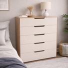 Cômoda para Quarto 5 Gavetas 90cm Madri