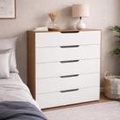 Cômoda para Quarto 5 Gavetas 90cm Madri