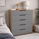 Cômoda para Quarto 5 Gavetas 90cm Madri