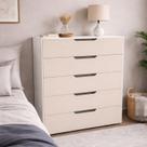 Cômoda para Quarto 5 Gavetas 90cm Madri