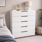 Cômoda para Quarto 5 Gavetas 90cm Madri