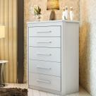 Cômoda para Quarto 5 Gavetas Elegance