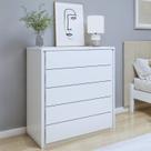 Cômoda para Quarto 5 Gavetas MDF Unique Branco