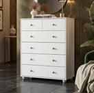 Cômoda Para Quarto 6 Gavetas 90cm Varsóvia A04 Branco - Lyam Decor