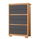 Cômoda para Quarto 6 Gavetas Duo Freijó/Titanium