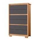 Cômoda para Quarto 6 Gavetas Duo Freijó/Titanium Cômoda para Quarto 6 Gavetas Duo Freijó/Titanium