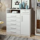 Cômoda para Quarto 6 Gavetas e 1 Porta Da Vinci