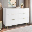 Cômoda Para Quarto 6 Gavetas Safira Branco Cômoda Para Quarto 6 Gavetas Safira Branco