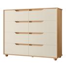 Cômoda Para Quarto 8 Gavetas 136cm Doble Flex Off/Freijó - Albatroz