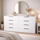 Cômoda para Quarto 8 Gavetas 150cm Madri