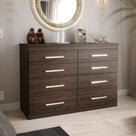Cômoda para Quarto 8 Gavetas Gênova Plus Marrom/Capuccino Wood Cômoda para Quarto 8 Gavetas Gênova Plus Marrom/Capuccino Wood