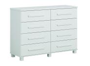 Cômoda para Quarto 8 Gavetas - San Marino-Branco - Móveis Leifer