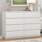 Cômoda para Quarto 8 Gavetas Sintra Branco Cômoda para Quarto 8 Gavetas Sintra Branco