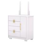 Cômoda Para Quarto 93cm Com Espelho Ilha Bela Flex Branco - Vila Rica