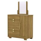 Cômoda Para Quarto 93cm Com Espelho Ilha Bela Nature - Vila Rica