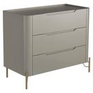 Cômoda Para Quarto Closet Orgânica 3 Gavetas Pés Industrial Dourado Bliss I03 Grigio - Lyam Decor Cômoda Para Quarto Closet Orgânica 3 Gavetas Pés Industrial Dourado Bliss I03 Grigio - Lyam Decor