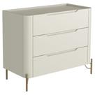 Cômoda Para Quarto Closet Orgânica 3 Gavetas Pés Industrial Dourado Bliss I03 Luna - Lyam Decor