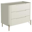 Cômoda Para Quarto Closet Orgânica 3 Gavetas Pés Industrial Dourado Bliss I03 Luna - Lyam Decor