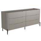 Cômoda Para Quarto Closet Orgânica 6 Gavetas Pés Industrial Preto Bliss I03 Grigio - Lyam Decor Cômoda Para Quarto Closet Orgânica 6 Gavetas Pés Industrial Preto Bliss I03 Grigio - Lyam Decor