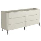 Cômoda Para Quarto Closet Orgânica 6 Gavetas Pés Industrial Preto Bliss I03 Luna - Lyam Decor