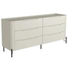 Cômoda Para Quarto Closet Orgânica 6 Gavetas Pés Industrial Preto Bliss I03 Luna - Lyam Decor