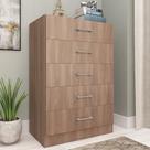 Cômoda para Quarto com 5 Gavetas Aruba Compacta Manchester Shark Móveis