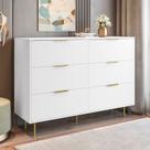 Cômoda para Quarto com 6 Gavetas 135x102cm Safira