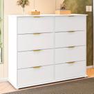 Cômoda para Quarto com 8 Gavetas 135x111cm Florença