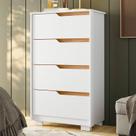 Cômoda para Quarto Compacta com 4 Gavetas Flex Sole