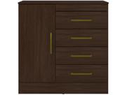 Cômoda para quarto de 4 Gavetas 91cm Montevideu 4290 Ébano Touch Demóbile