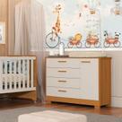 Cômoda para Quarto de Bebê 1 Pota e 4 Gavetas Zaki