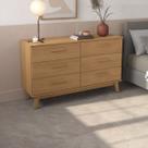 Cômoda para Quarto de Casal Classica 6 Gavetas 136cm Kappesberg