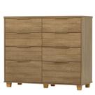 Cômoda para Quarto Density 8 Gavetas MDF-MDP com Puxador de Alumínio Nature Vila Rica